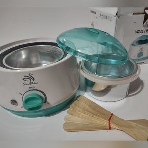 Sin Shine Wax Heater Warmer Home Waxing Tiffany Blue Sticks Included